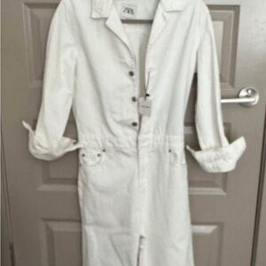 Zara White Jumpsuit